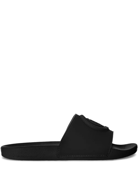  Just Cavalli Logo-embossed Slide Sandals - Black 