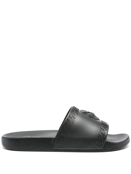  Just Cavalli Logo-embossed Slides - Black 