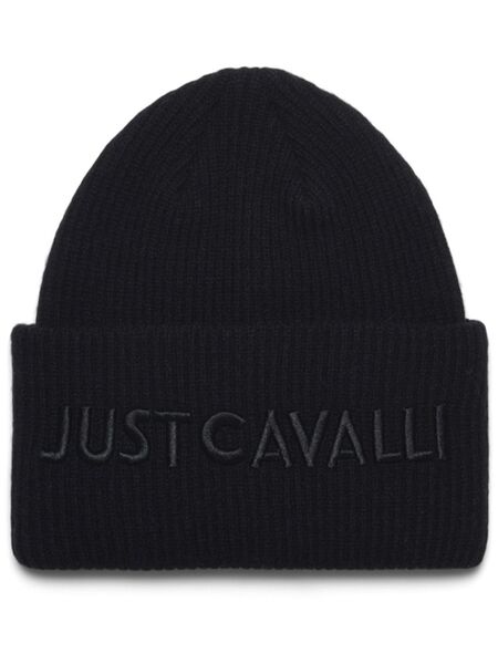  Just Cavalli Logo-embroidered Beanie Hat - Black 