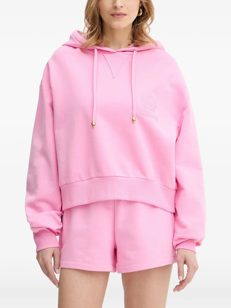  Just Cavalli Logo-embroidered Hoodie - Pink 