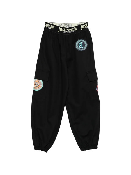 Just Cavalli Logo-embroidered Track Pants - Black 