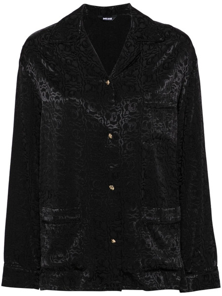  Just Cavalli Logo-jacquard Shirt - Black 