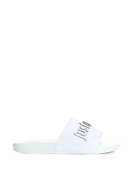  Just Cavalli Logo-lettering Slides - White 