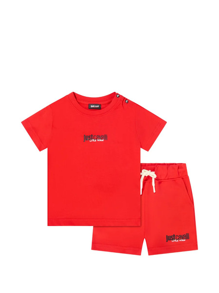  Just Cavalli Logo-print Shorts Set - Red 
