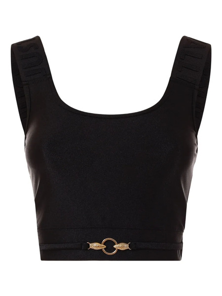  Just Cavalli Logo-strap Cropped Top - Black 