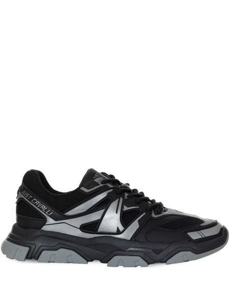  Just Cavalli Panelled Sneakers - Black 