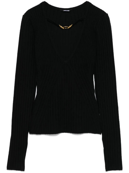  Just Cavalli Ribbed-knit Sweater - Black 