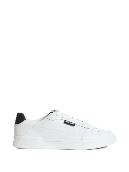  Just Cavalli Round-toe Perforated Sneakers - White 