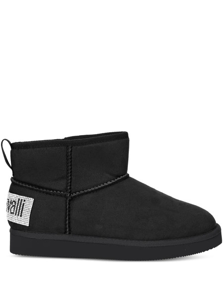 Just Cavalli Round-toe Shearling Boots - Black 