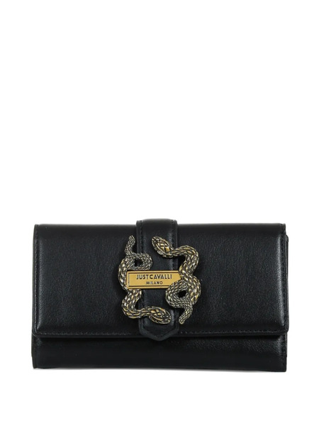  Just Cavalli Snake-detail Wallet - Black 