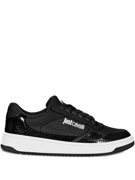  Just Cavalli Snakeskin-panelled Sneakers - Black 