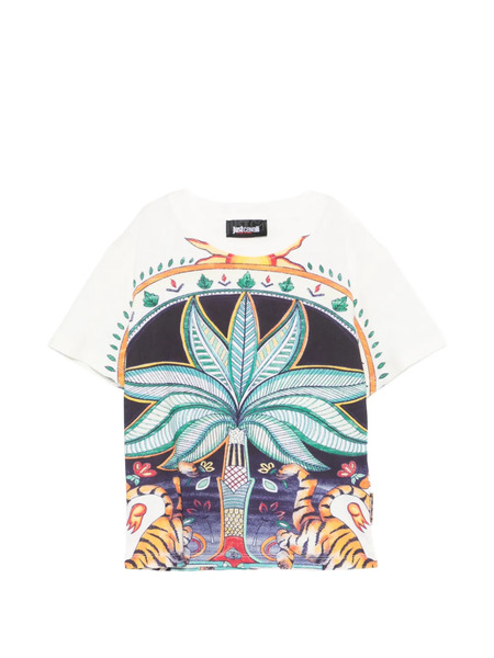  Just Cavalli Tiger-print T-shirt - White 