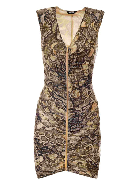  Just Cavalli V-neck Dress - Brown 