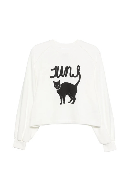  Juun.j Cat-print Sweatshirt - White 