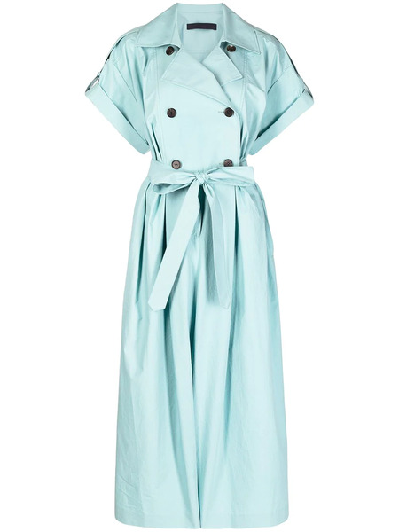  Juun.j Double-breasted Trench Jumpsuit - Blue 