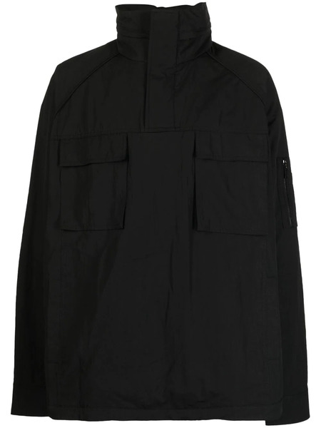  Juun.j Flap-pockets Hooded Jacket - Black 