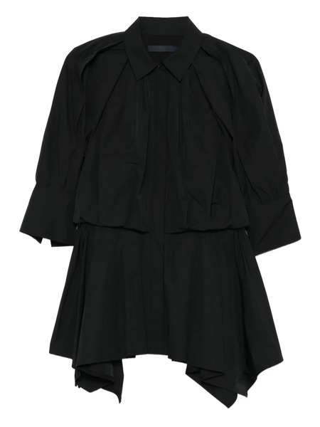  Juun.j Gathered Layered Blouse - Black 