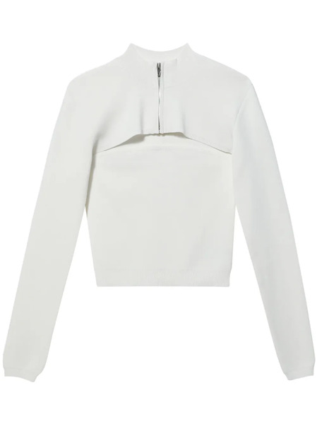  Juun.j High-neck Zipped Jumper - White 