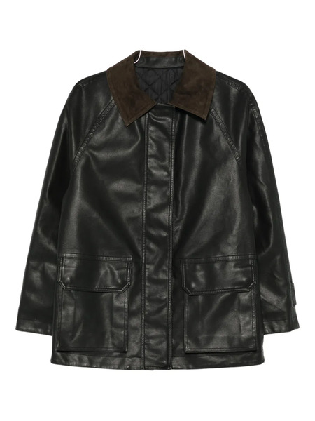  Juun.j Leather Pocket Jacket - Black 