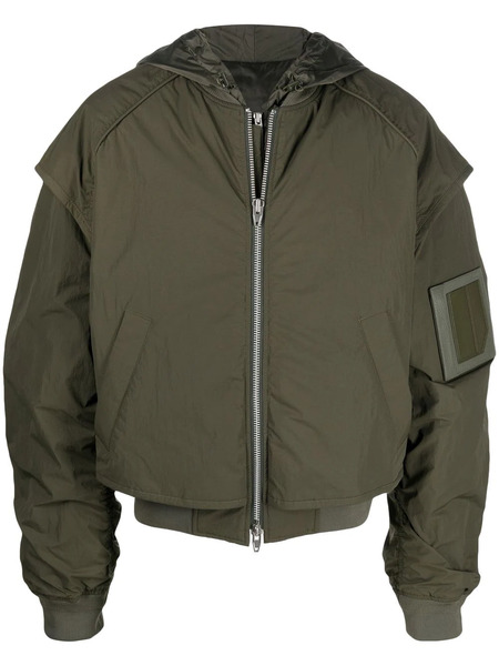  Juun.j Logo-appliqué Bomber Jacket - Green 
