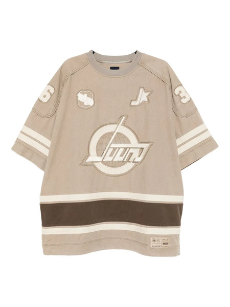 Juun.j Logo-embroidered T-shirt - Neutrals 