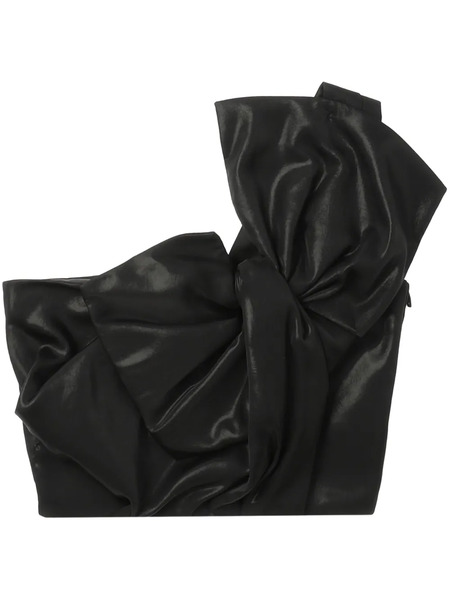  Juun.j One-shoulder Crop Top - Black 