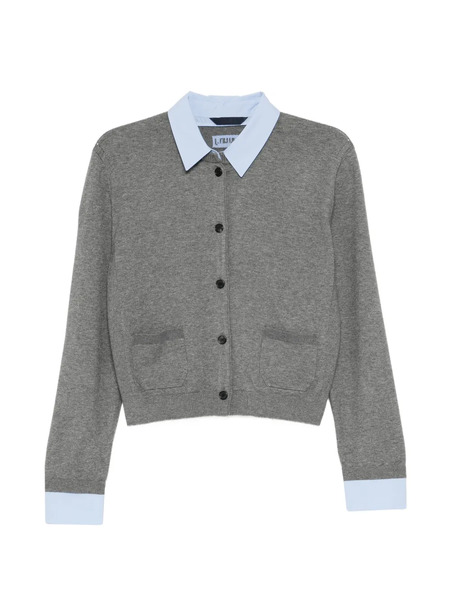  Juun.j Panelled Button Cardigan - Grey 