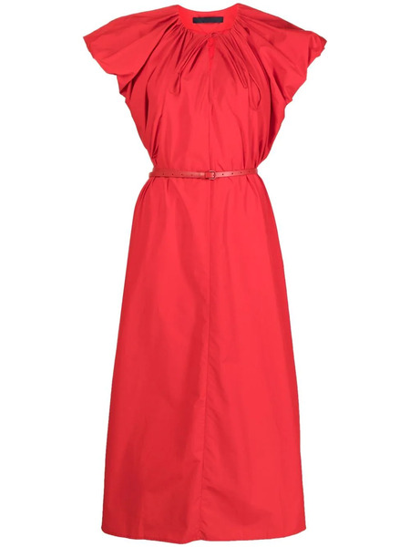  Juun.j Puff-sleeve Gathered Midi-dress 