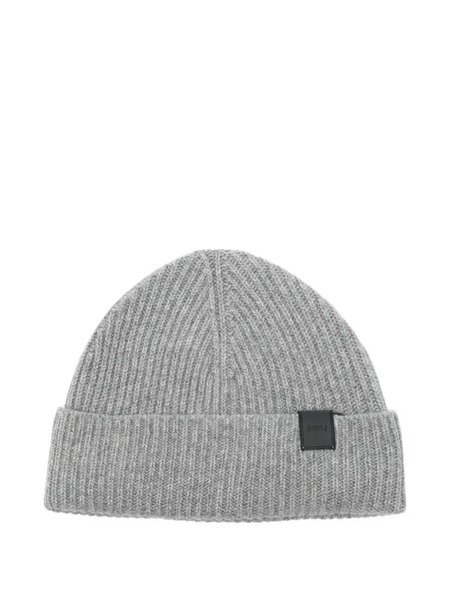  Juun.j Ribbed Logo-patch Beanie - Grey 