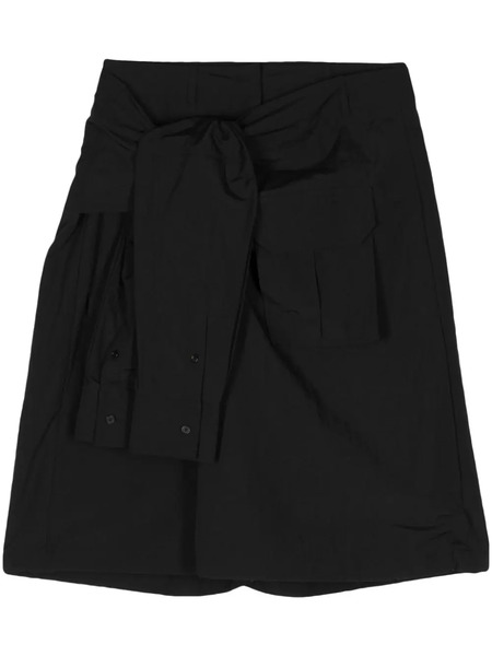  Juun.j Tied Sleeves Skorts - Black 