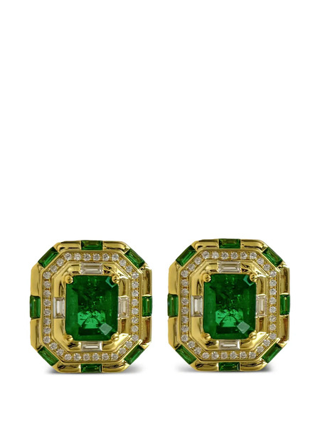  Juwelina Paris Byzantine Stud Earrings - Green 