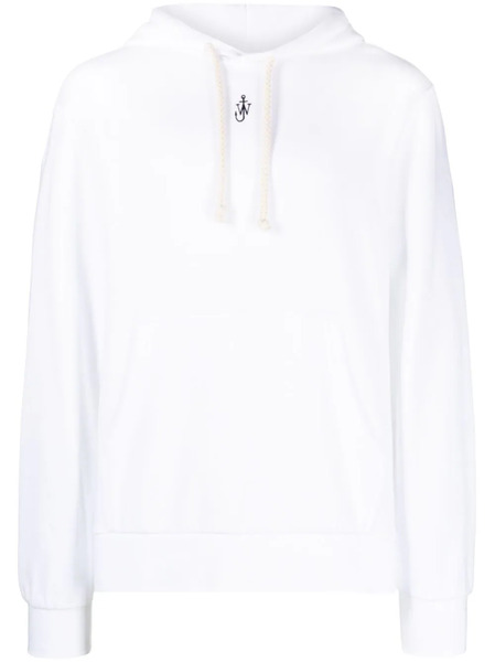  Jw Anderson Anchor-embroidered Hoodie - White 