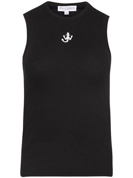  Jw Anderson Anchor-embroidered Top - Black 