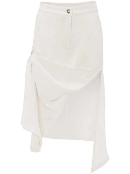  Jw Anderson Asymmetric Draped Skirt - White 