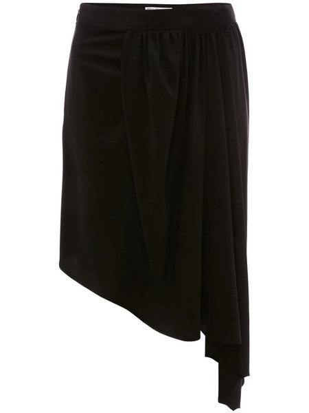  Jw Anderson Asymmetric Gathered Skirt - Black 