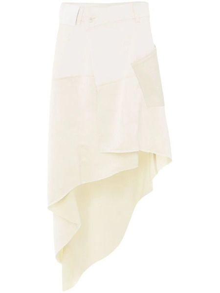  Jw Anderson Asymmetric Midi Skirt - White 