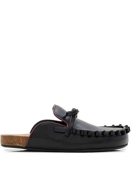  Jw Anderson Bow Tie Leather Mules - Black 