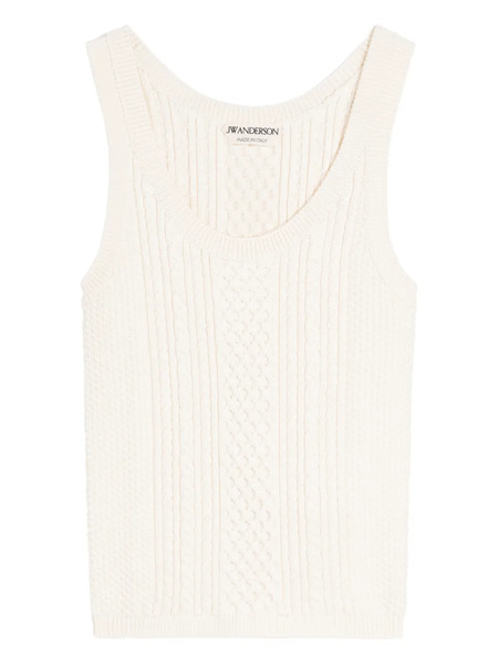  Jw Anderson Cable Knit Top - Neutrals 