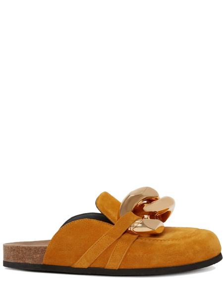  Jw Anderson Chain-embellished Loafer Mules - Yellow 