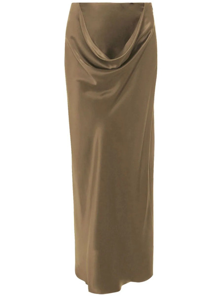  Jw Anderson Cowl-effect Silk Maxi Skirt - Green 
