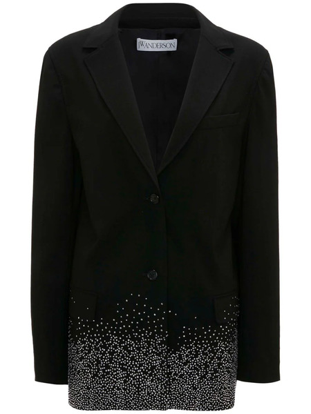  Jw Anderson Crystal-embellished Single-breasted Blazer - Black 