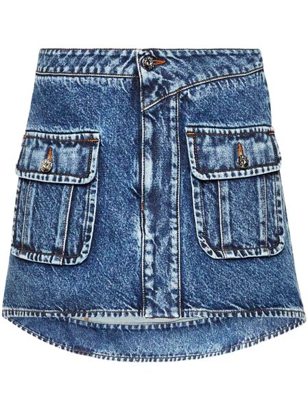  Jw Anderson Curved Mini Skirt - Blue 