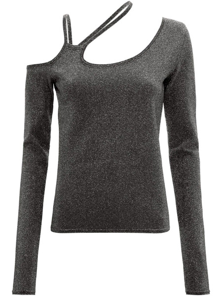  Jw Anderson Cut-out Metallic Asymmetric Top - Grey 