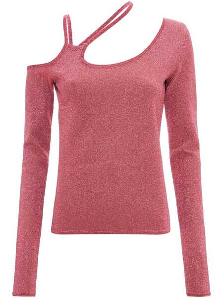  Jw Anderson Cut-out Metallic Asymmetric Top - Pink 