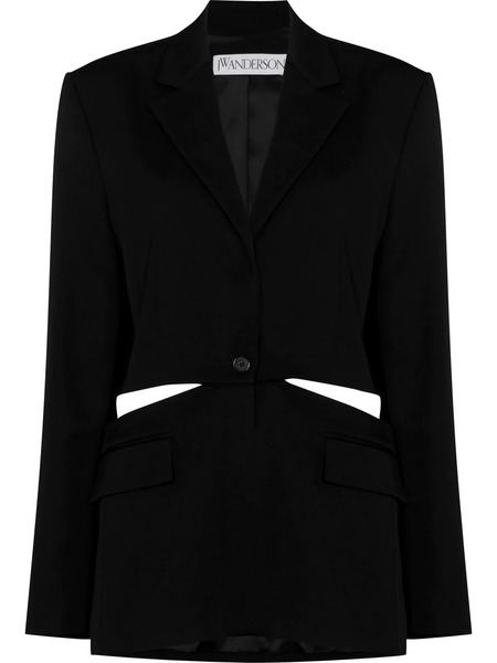  Jw Anderson Cut-out Oversized Blazer - Black 