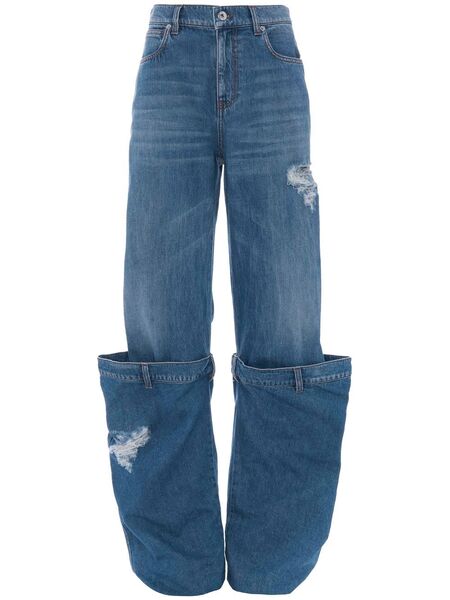  Jw Anderson Distressed Bucket Jeans - Blue 