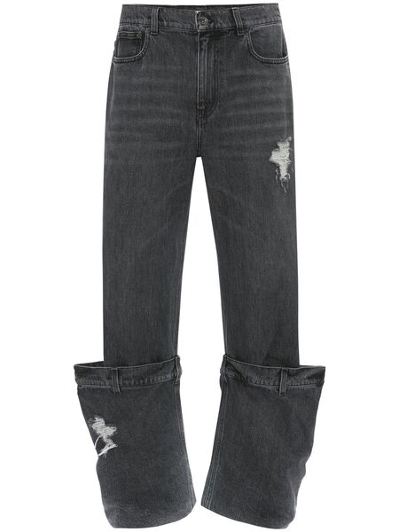  Jw Anderson Distressed Bucket Jeans - Grey 