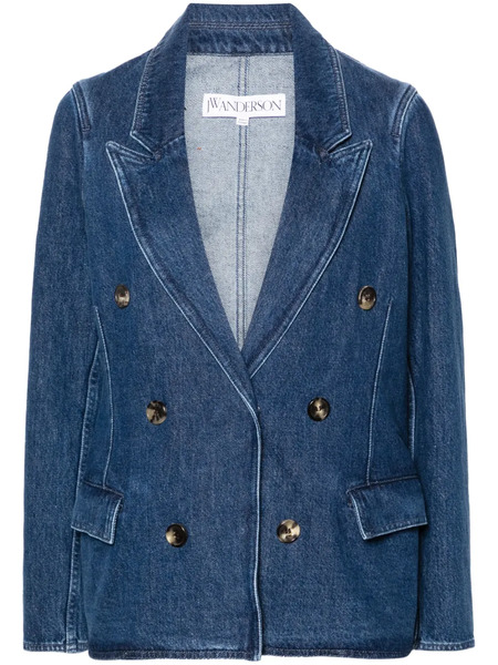 Jw Anderson Double-breasted Denim Blazer - Blue 