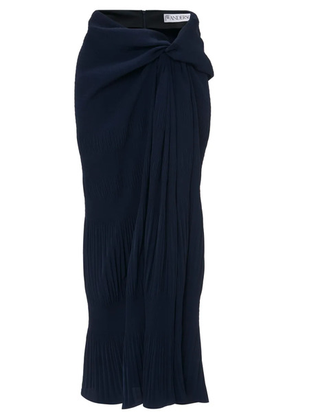  Jw Anderson Draped Maxi Skirt - Blue 