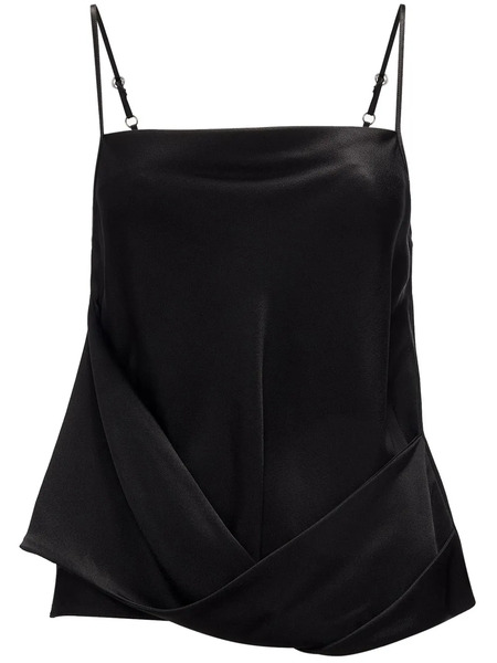  Jw Anderson Draped Satin Tank Top - Black 